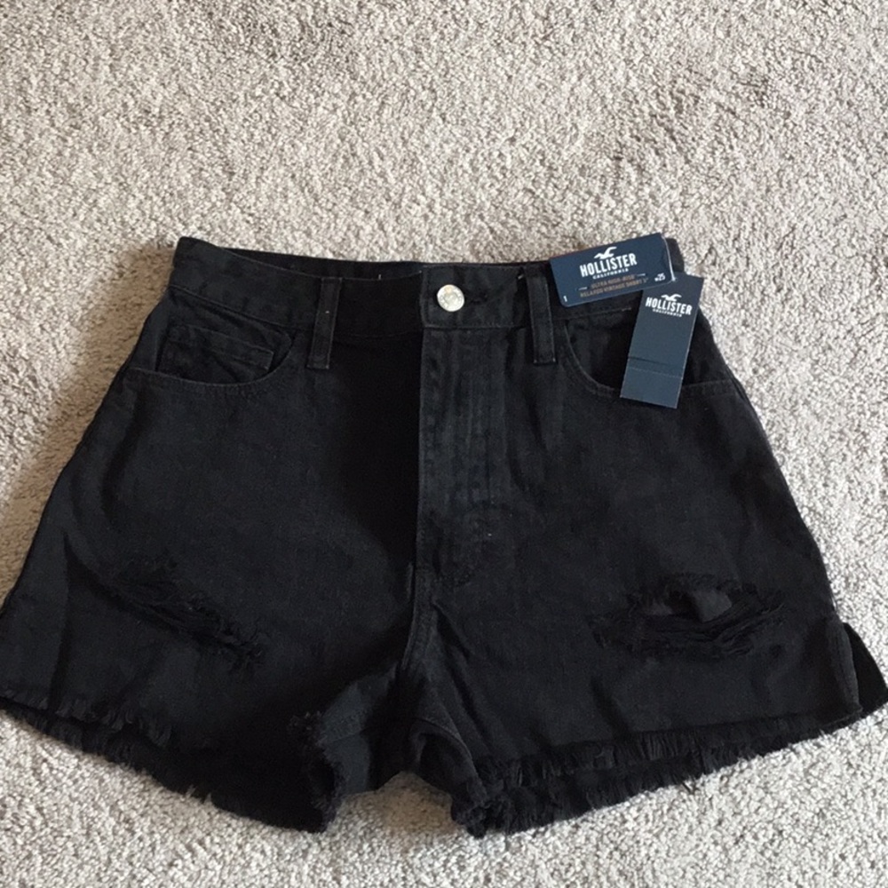 Black Hollister Jean shorts